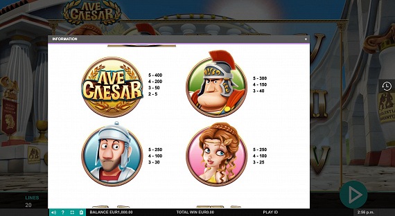 Ave Caesar Pokie ScreenShot #3